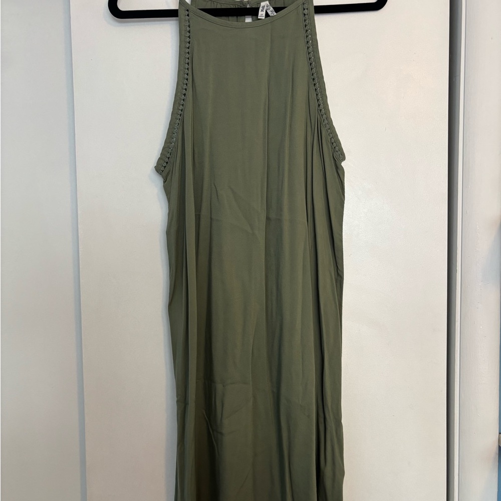 Mudd Green Halter Sheath Midi Dress